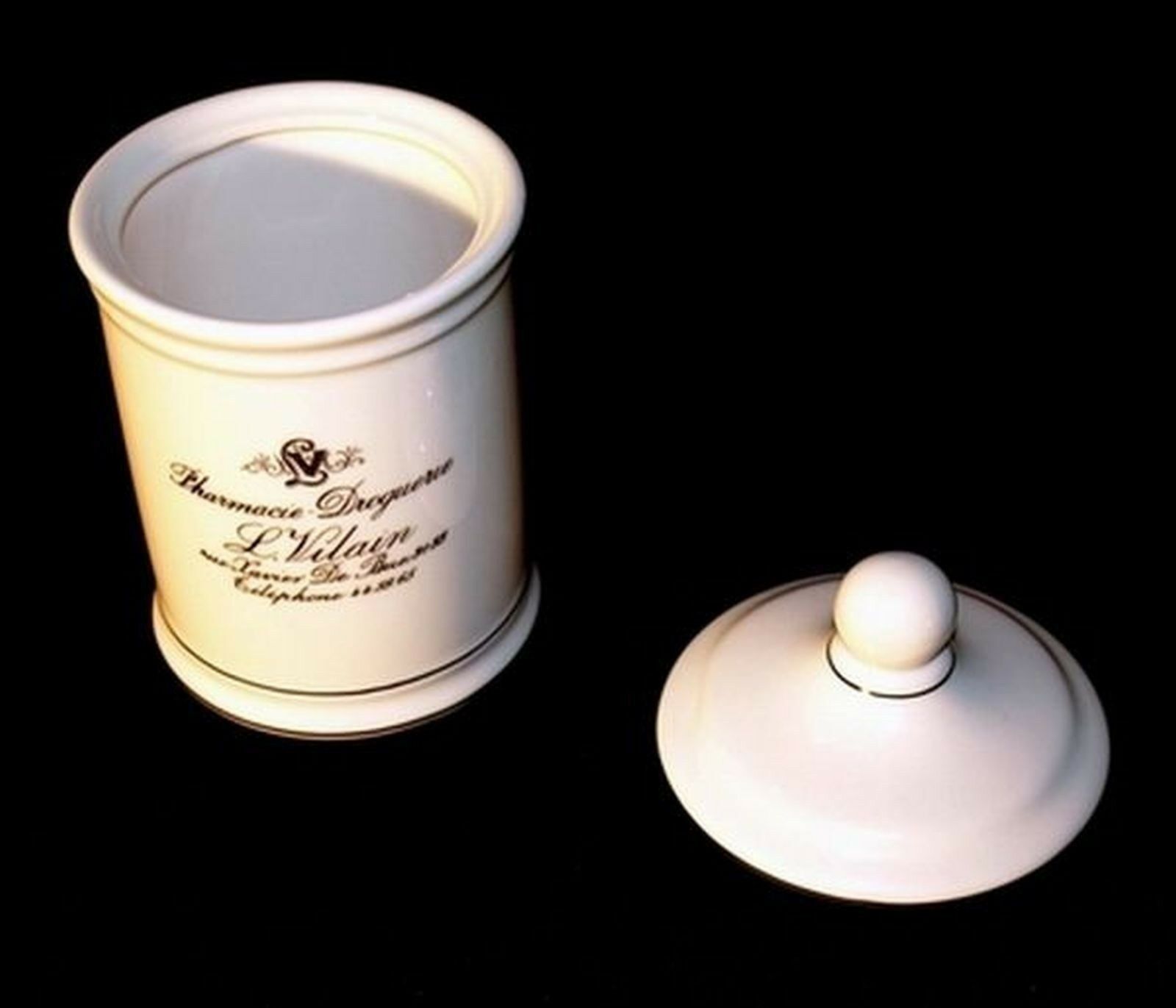Bathroom Storage Jar French Vintage Pharmacy Design LV