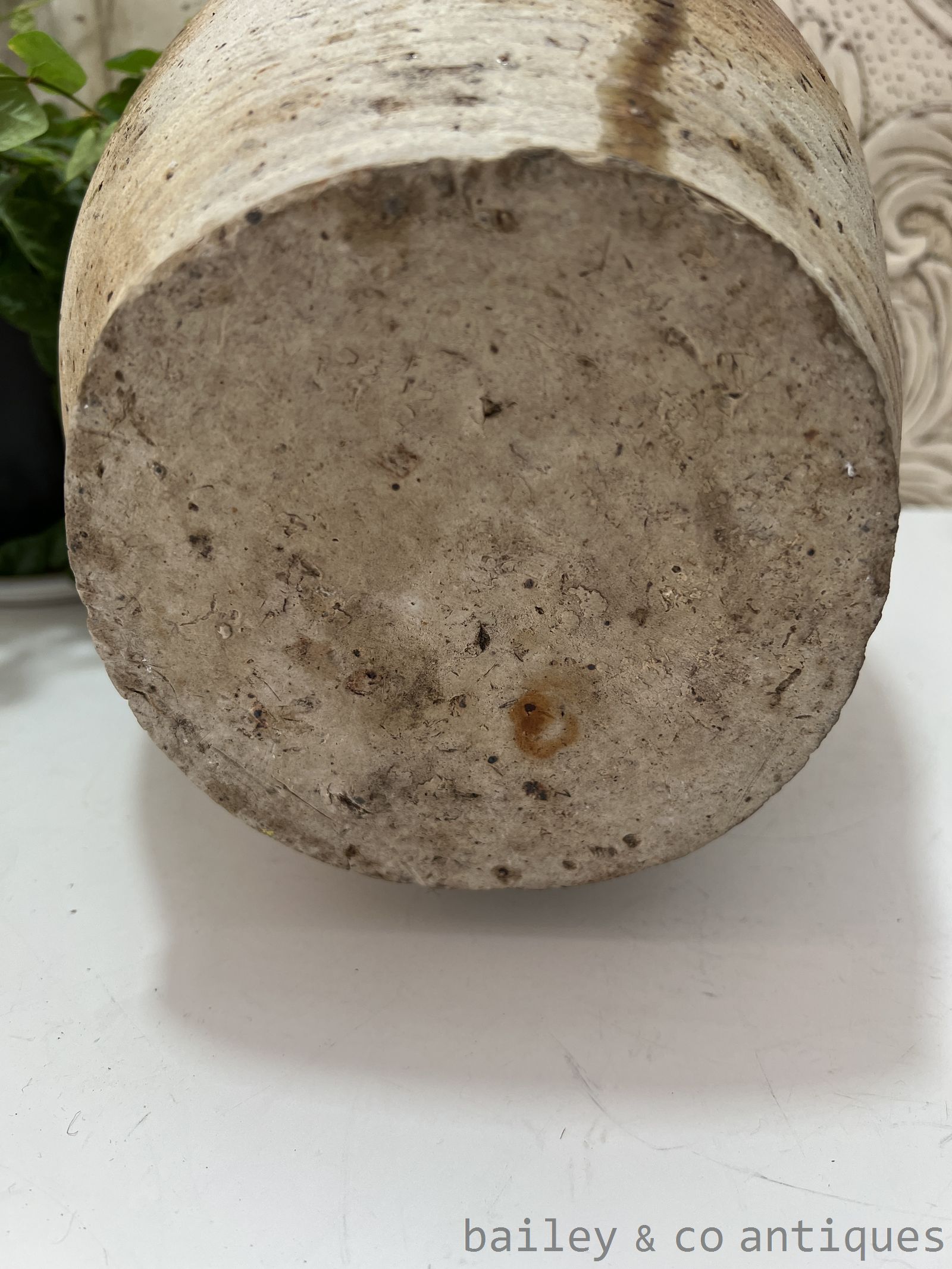Antique French Rare Earthenware Stoneware Oil Wine Bottle Jar Pitcher - B07724   detail 07