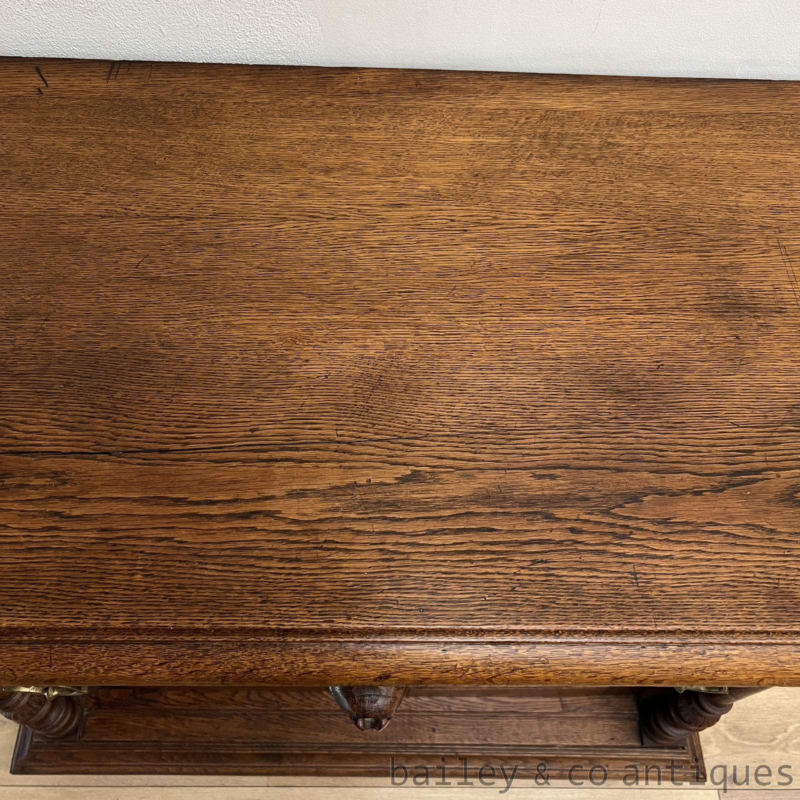 Antique French Buffet Sideboard Console Oak Renaissance Style - B123   detail 19