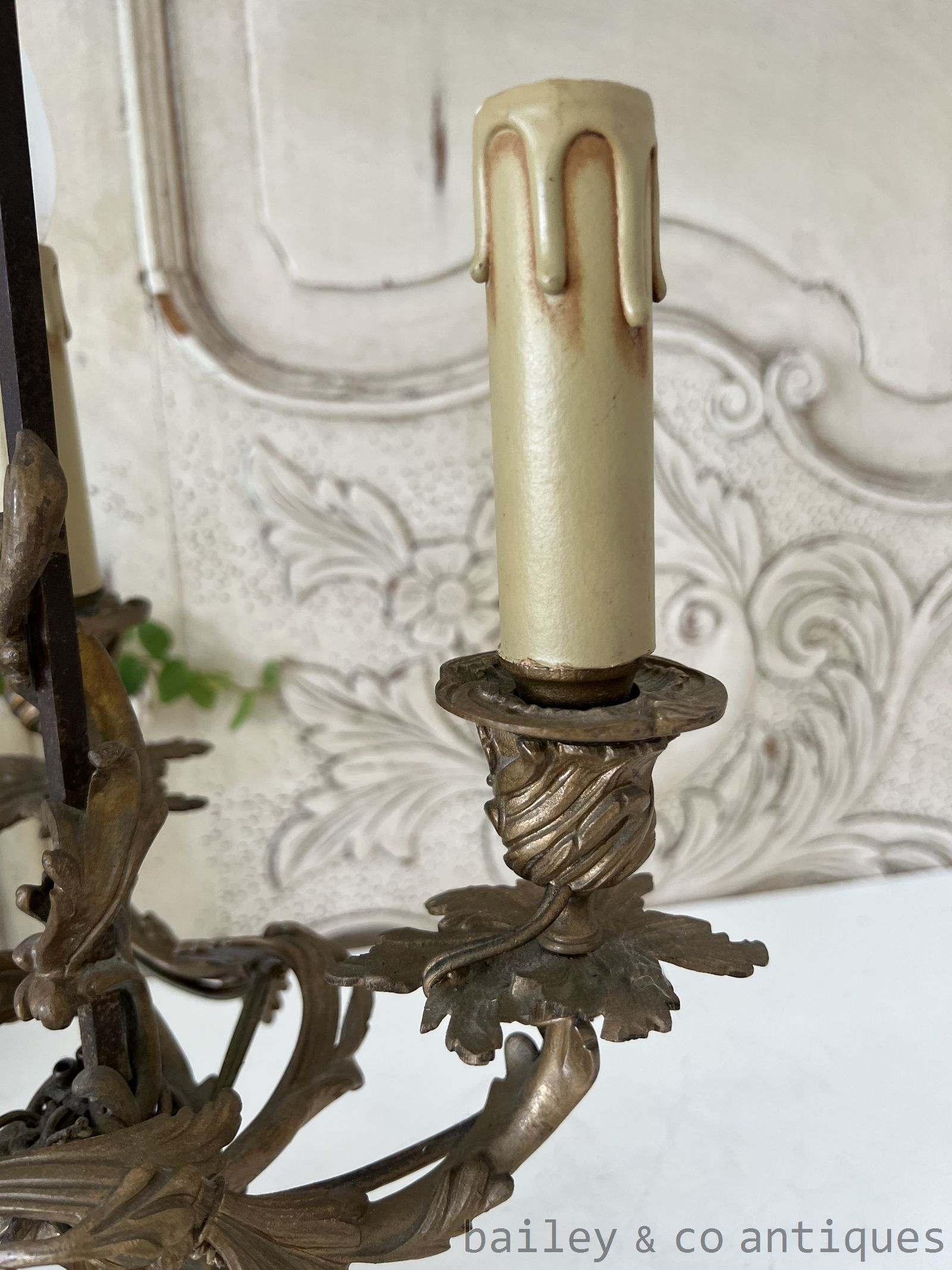 Antique French Parisian Bouillotte Table Lamp Ornate Louis Style - FR515   detail 14