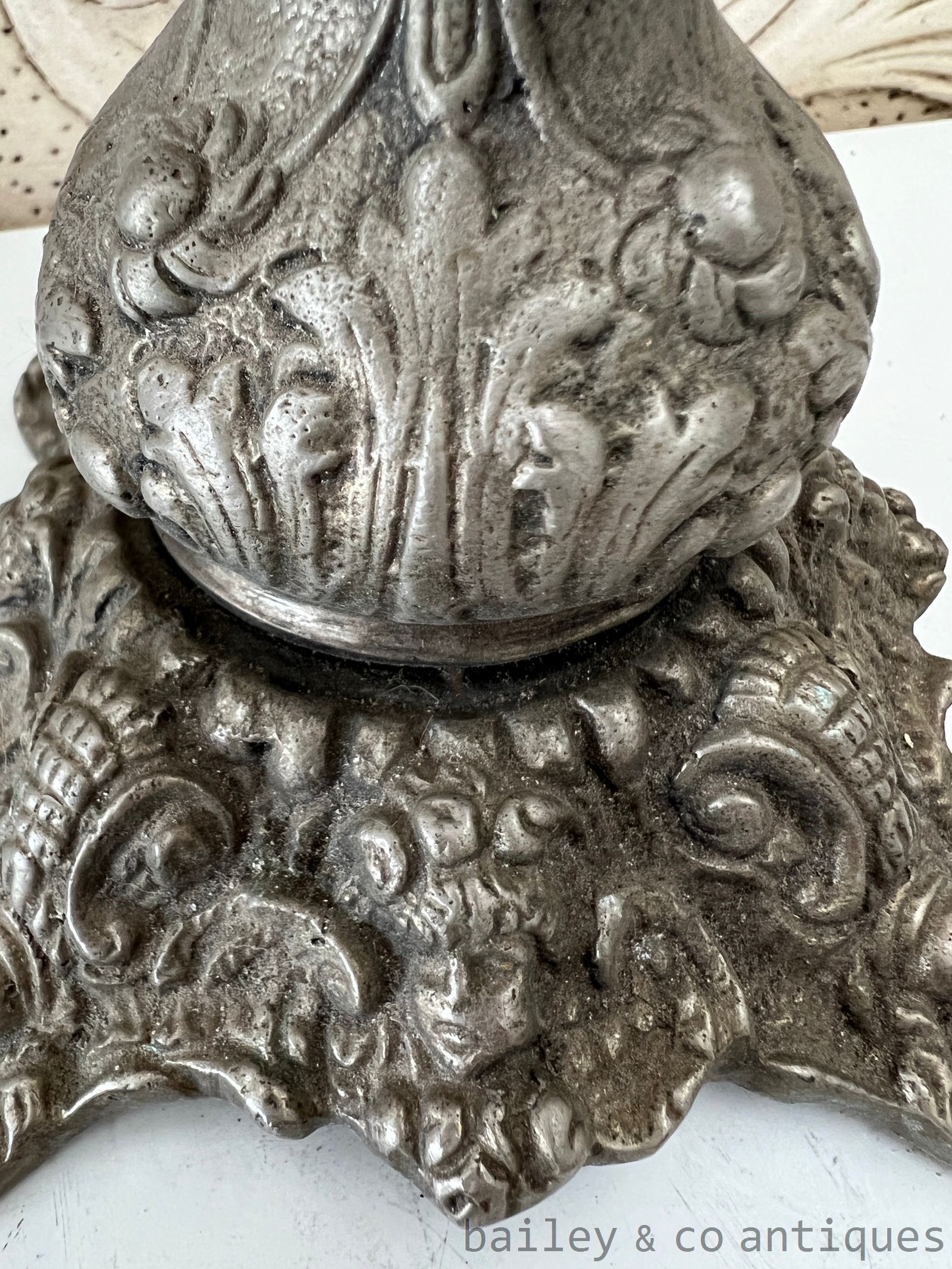 Pair Antique French Putti Cherub Candelabra 48cm high - FR588   detail 18