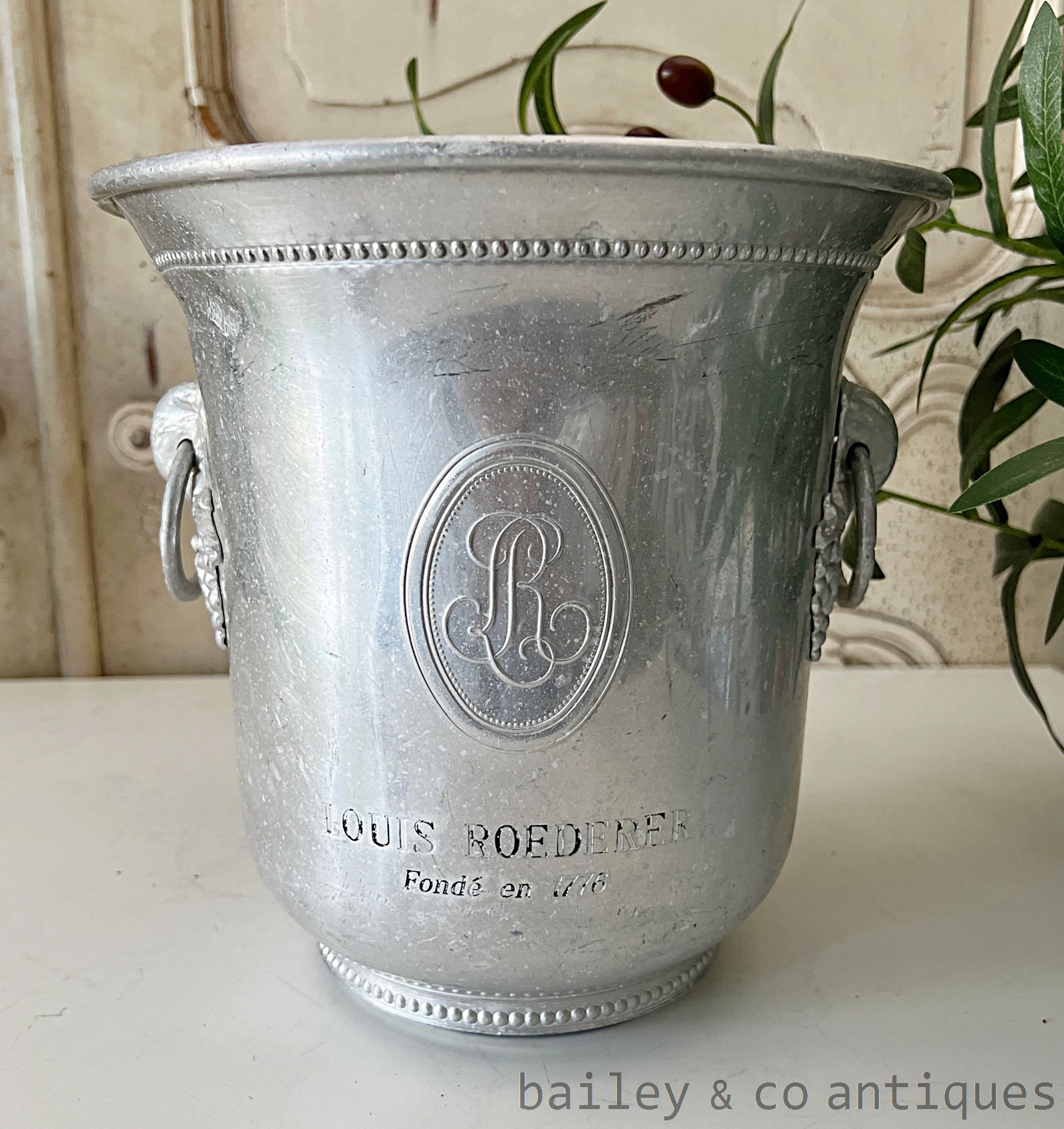 Vintage French Louis Roederer Champagne Bucket Grapes - FR604   for sale