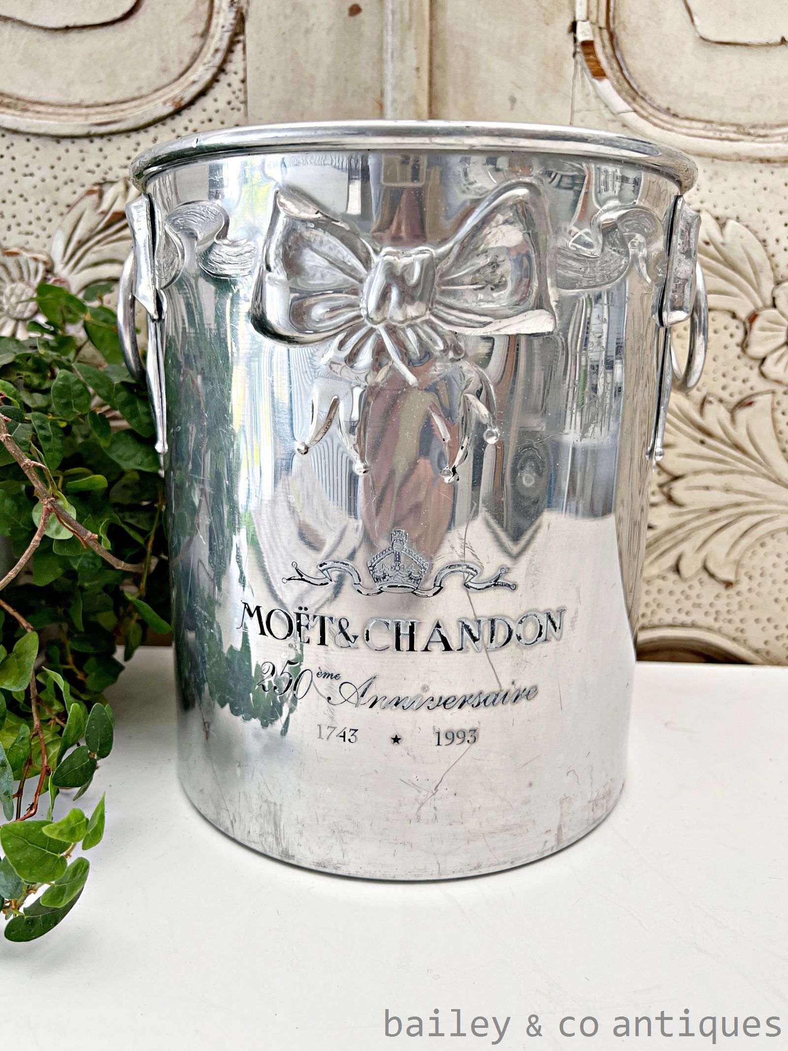 Antique French Moet & Chandon Champagne Bucket with Bows - FR613   for sale