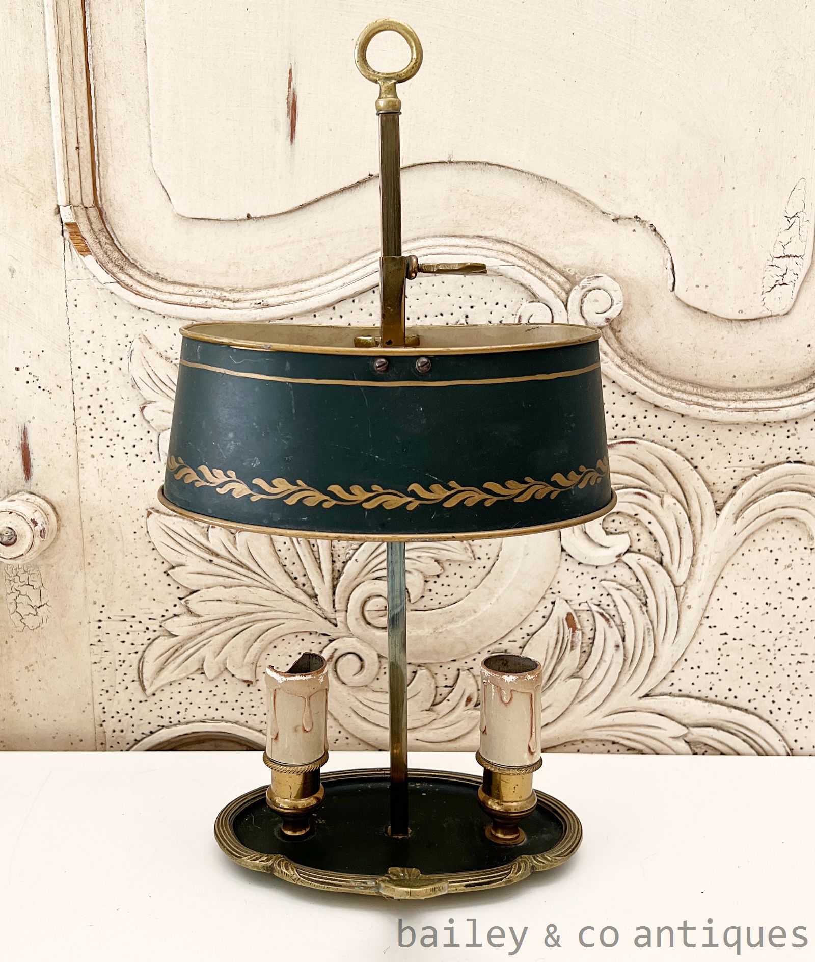Vintage French Bouillotte Parisian Salon Lamps x2 selling as pair  - FR690-703  detail 06