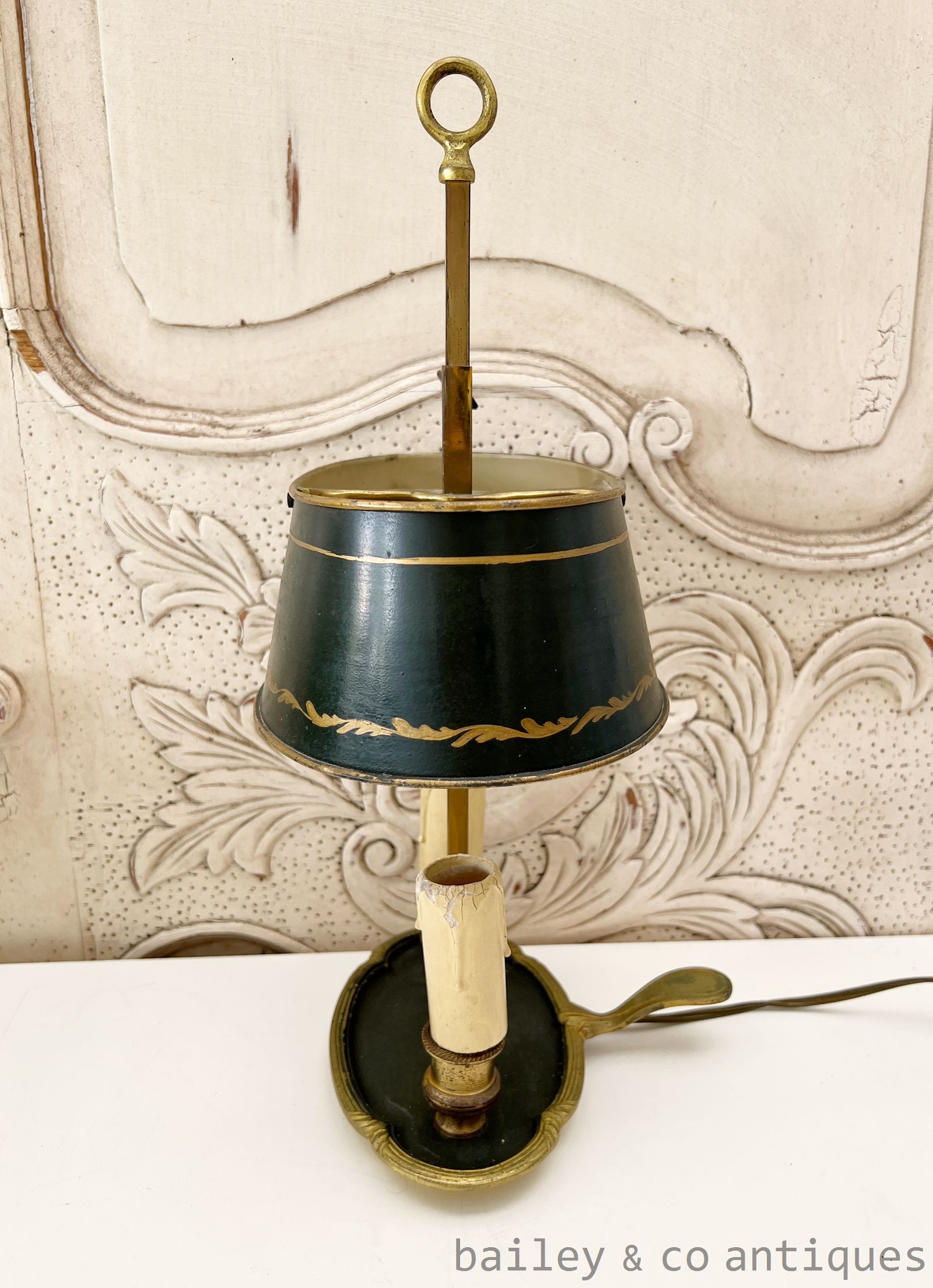 Vintage French Bouillotte Parisian Salon Lamps x2 selling as pair  - FR690-703  detail 15